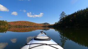 Kayaking in Vermont during foliage