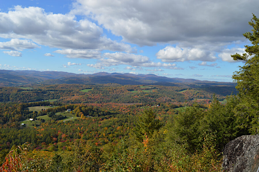Bradford Vermont's Tucker Mountain foliage view